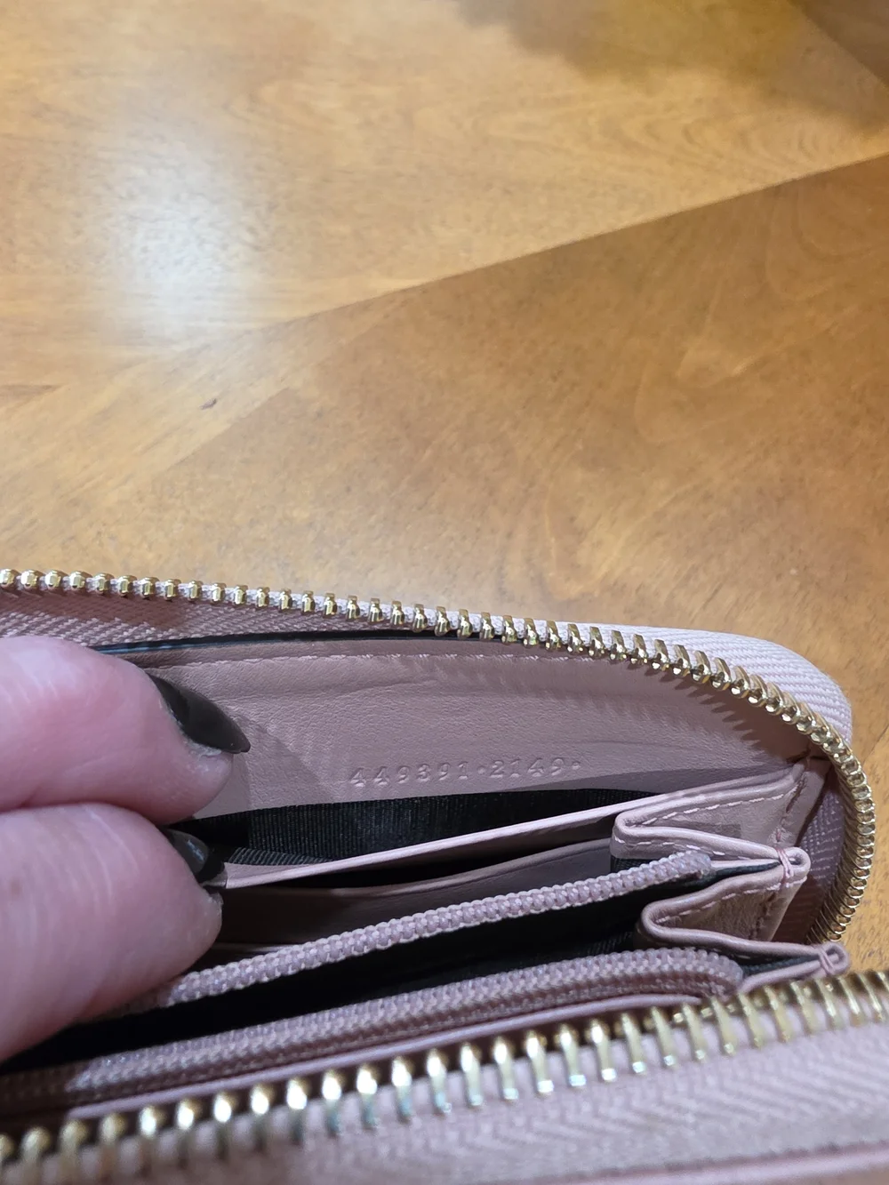 Gucci Supreme Pink GG Embossed Leather Zip Around Wallet